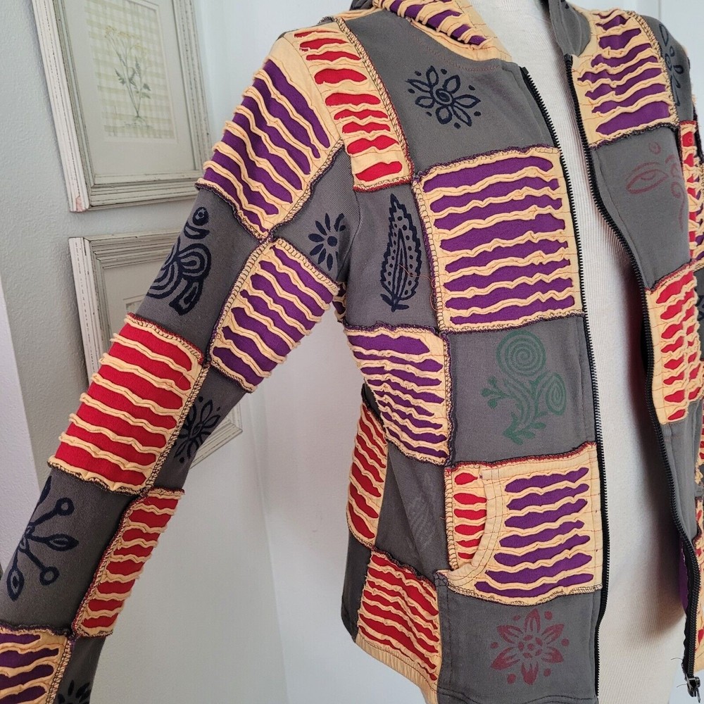 Rising International Multicolor Patchwork Jacket - image 2